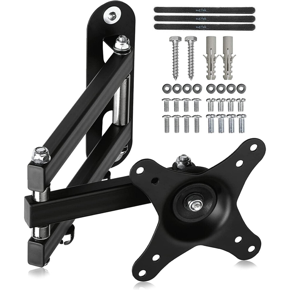 Suptek Cantilever Tv Wall Bracket Mount Swivel And Tilt For Most 15"-27" Led, Lcd, Oled Flat Screen Tvs And Monitors With Vesa 75X75-100X100 806742646748