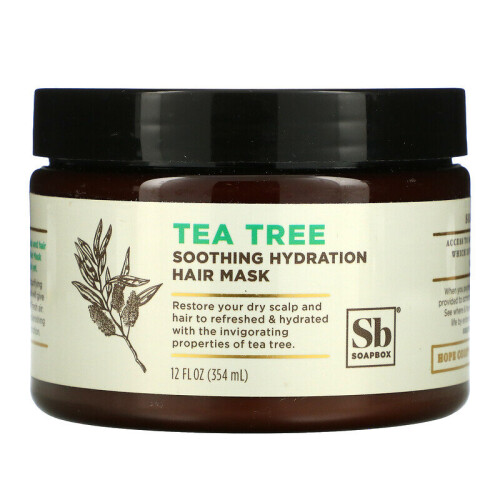 Maschera per Capelli Tea Tree Soapbox, Idratante Nutriente per Capelli Secchi e Danneggiati 1