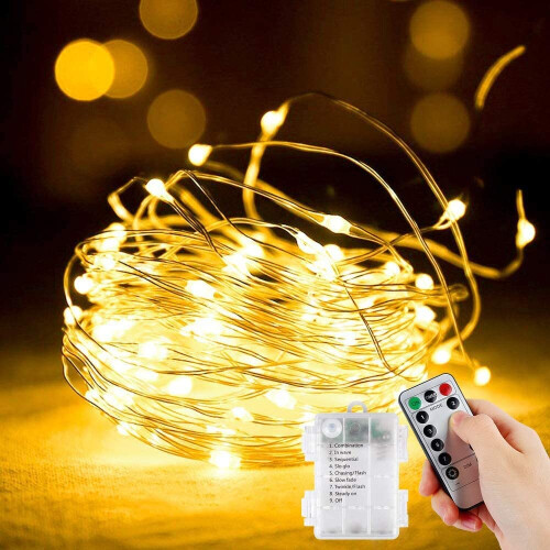 Fairy Lights 2 Pack 33Ft 100 LED Battery Operated String Lights With 8 - View #12
