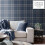 Catherine Lansfield Catherine Lansfield Kelso Navy Checked Wallpaper Contemporary Chequered Design 3