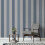 Fine Decor Larson Stripe Wallpaper Fine Décor Textured Vinyl Metallic Navy Silver 3