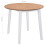VidaXL vidaXL Drop-leaf Dining Table Round MDF White Space Saving Kitchen Furniture 7