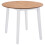 VidaXL vidaXL Drop-leaf Dining Table Round MDF White Space Saving Kitchen Furniture 8