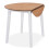 VidaXL vidaXL Drop-leaf Dining Table Round MDF White Space Saving Kitchen Furniture 2