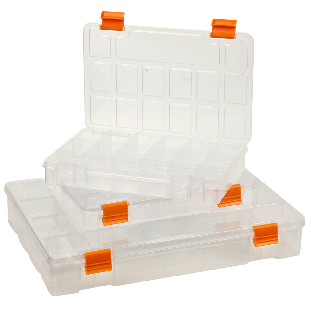 3 Pcs Compartment Tool Bits DIY Organiser Case Storage Box