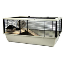 Grosvenor Rat Hamster Animal Cage With Wooden Shelf Ladder Large Grey