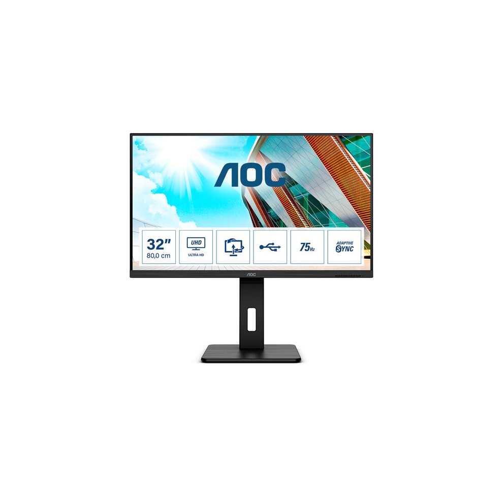 Aoc 31.5 Zoll 4K (Uhd) Va Led 16:9 60 Hz Office Monitor Schwarz U32p2 - Bild 5