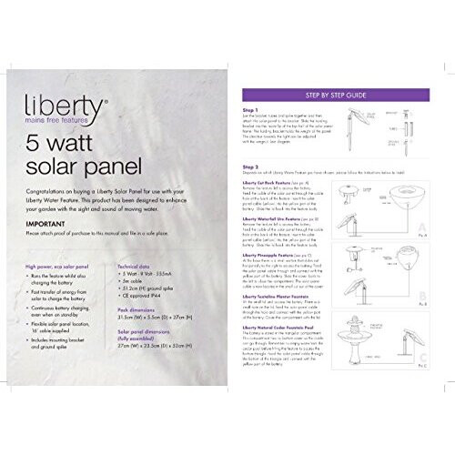 Blagdon Blagdon 5W Liberty Feature High Power Solar Panel Accessory for All Features 1