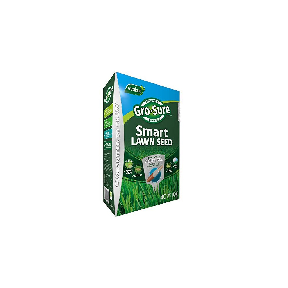 Gro-Sure Aqua Gel Coated Smart Grass Lawn Seed, 40 m2, 1.6 kg