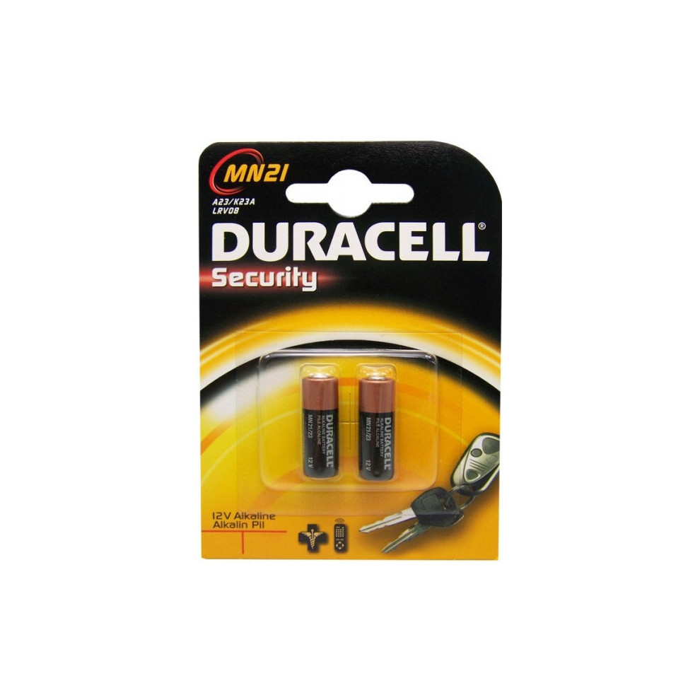 DURACELL 12V (E23) MN21B2 BATTERY A23/23A/V23GA/LRV08/8LR932 (PACK OF 2)