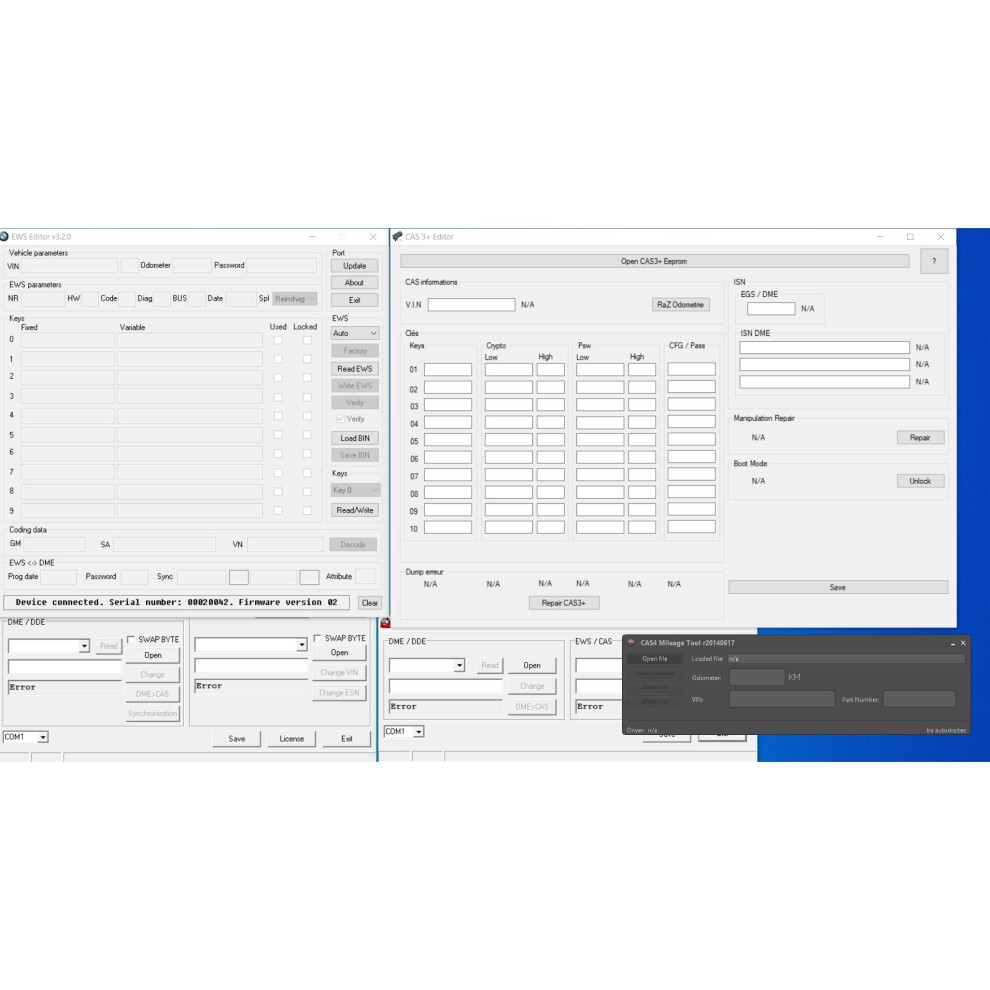 BMW CAS EWS ECU Editors + Synchronisation READ ISN, CAS4 Mileage Tool - Download
