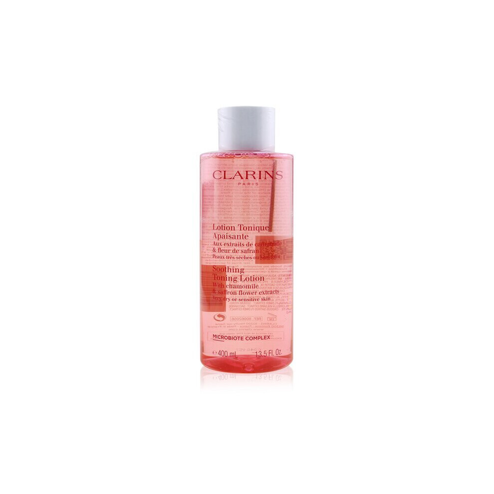 Clarins Soothing Toning Lotion With Chamomile & Saffron Flower Extracts - Very Dry Or Sensitive Skin - 400ml/13.5oz