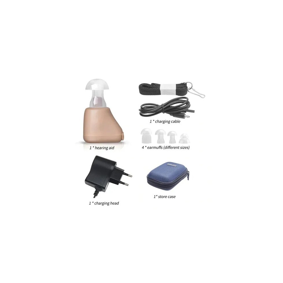 Rechargeable Hearing Aids Sound Amplifier Invisible for Deaf/Elderly