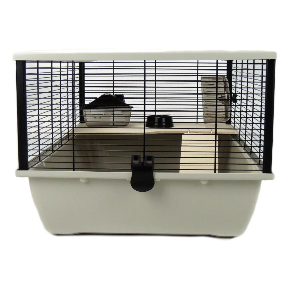 Grosvenor Rat Hamster Animal Cage With Wooden Shelf Ladder Large Grey on OnBuy