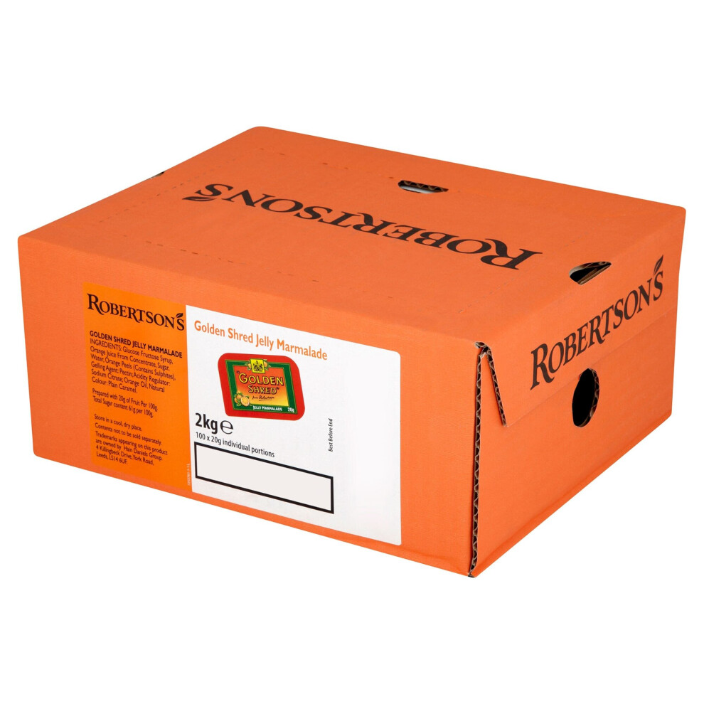 New Robertson Shred Marmalade Portions - 1X100x20g Golden/Orange