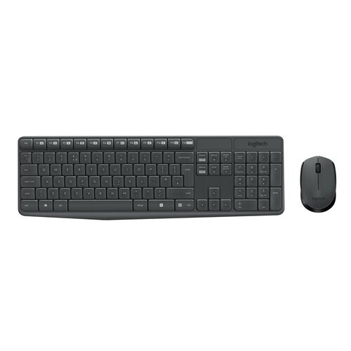 Logitech Logitech MK235 keyboard RF Wireless QWERTZ Swiss Black