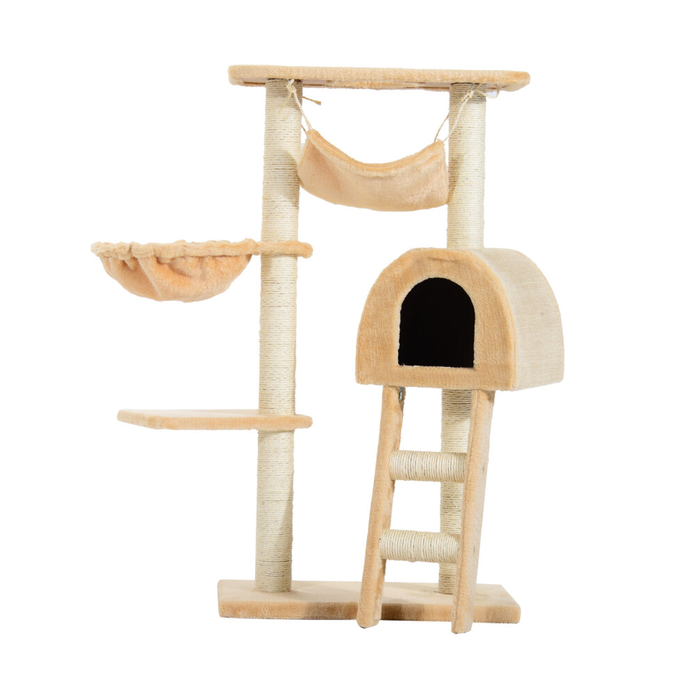 Pawhut Cat Tree Kitten Scratching Activity Playing Climb Center