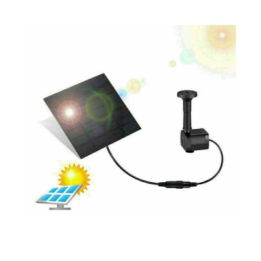 Solar Panel Powered Water Pump Plant Aquarium Fountain Pool Pond Garden Watering