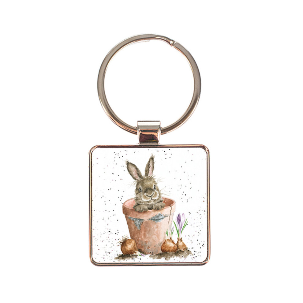 (The Flower Pot) Wrendale Designs Metal Keyring Cracker Filler Gift | Choice of Design