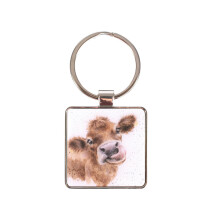 (Moooo) Wrendale Designs Metal Keyring Cracker Filler Gift | Choice of Design