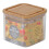 (1000ml) Clear Airtight Container - Kitchen Stackable Square Food Storage Jars Bamboo Lid 1