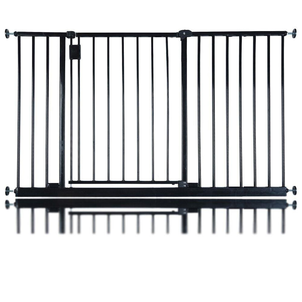 (Black, 121.8cm - 127.8cm) Safetots Extra Wide Hallway Baby Gate