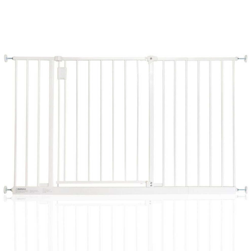 (White, 121.8cm - 127.8cm) Safetots Extra Wide Hallway Baby Gate