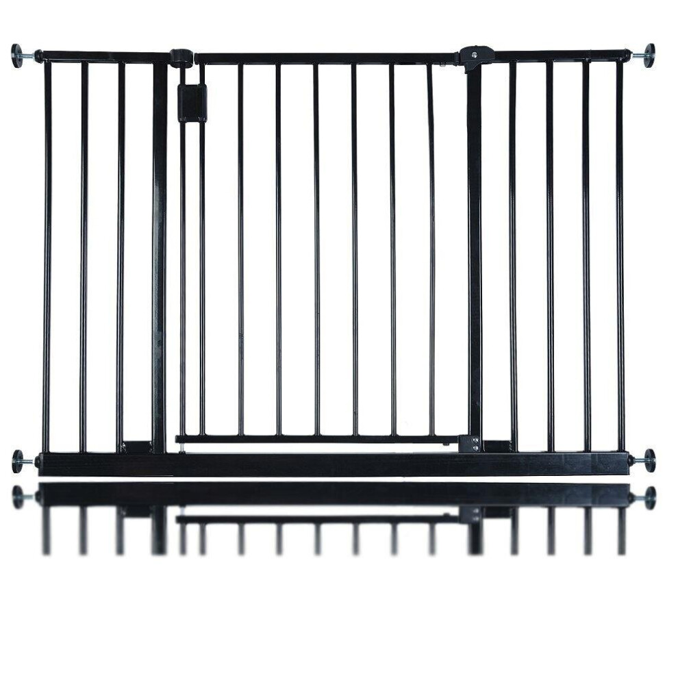 (Black, 103.2cm  - 109.2cm) Safetots Extra Wide Hallway Baby Gate