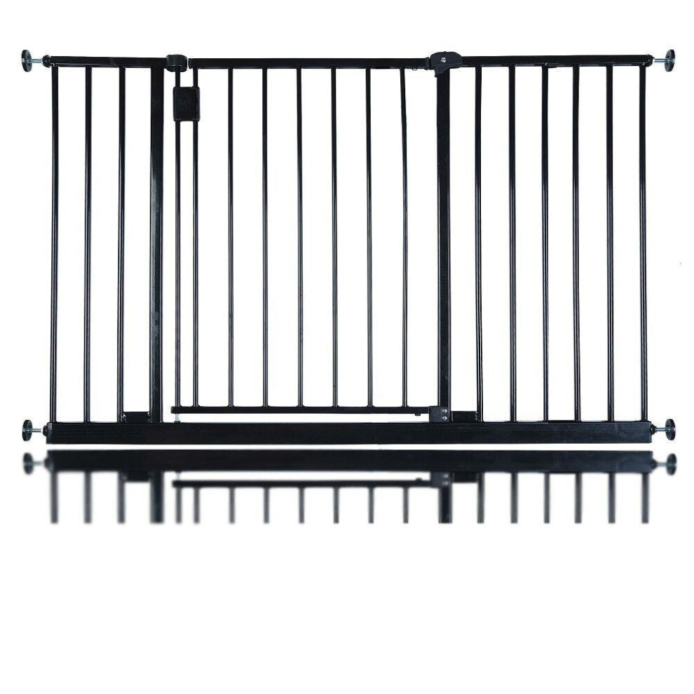 (Black, 115.6cm - 121.6cm) Safetots Extra Wide Hallway Baby Gate