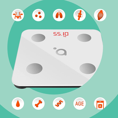 Acme Bluetooth Smart Scale BMR / BMI /Personal Progress Tracking White 1