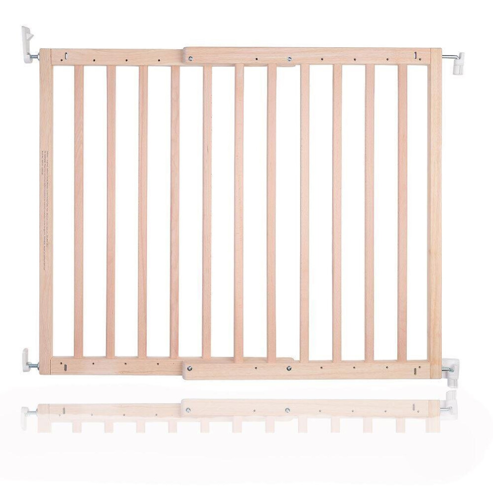 (Natural Wood) Safetots Top of Stairs Baby Gate