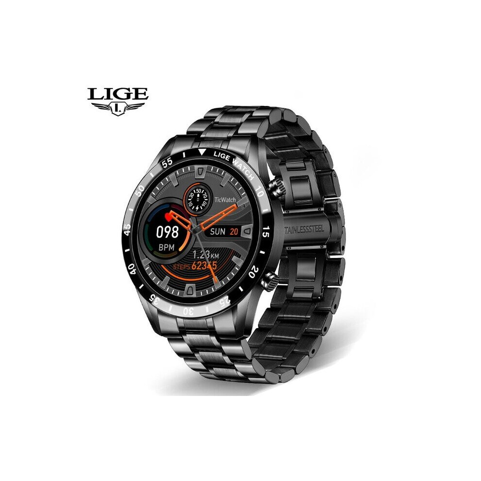 Fashion Smartwatch Bluetooth Call Sport Men's Watch Heart Rate Monitoring Watches(Black) Black 8104666273784