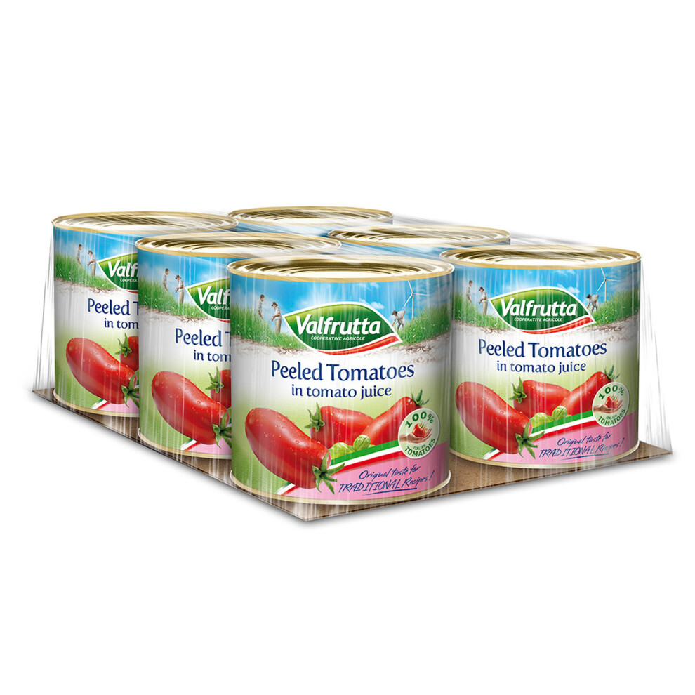 Valfrutta Peeled Plum Tomatoes Tomato Italian Catering 6 Can 2.5Kg