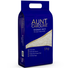 Basmati Rice Indian Aromatic Fluffy Delicate Grains Aunt Caroline 5kg
