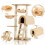 PawHut PawHut Cat Tree Kitten Scratching Activity Playing Climb Center 9