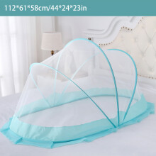 (Blue+Anti-mosquito Cloth) Baby Infant Crib Foldable Mosquito Net Portable