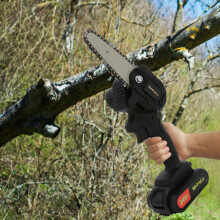 Cordless Electric Chain Saw Wood Cutter 550W Mini One-Hand Saw Woodworking UK