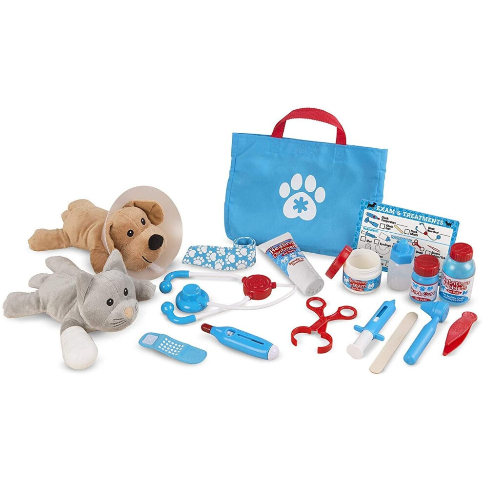 Melissa & Doug Examine & Treat Pet Vet Play Set | Pretend Play | Play Set | 3+ | Gift For Boy Or Girl