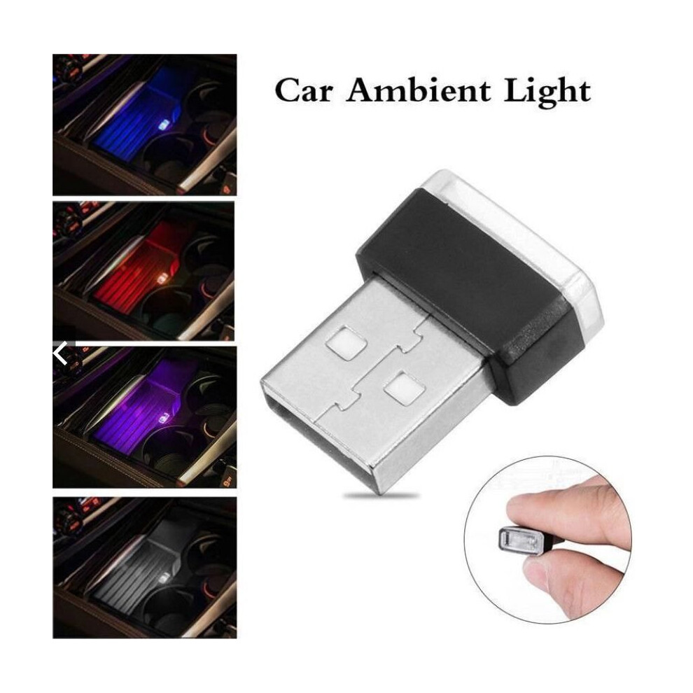 (Green) Hot Mini Wireless USB LED Car Interior Lighting Atmosphere Light Decorative Lamp