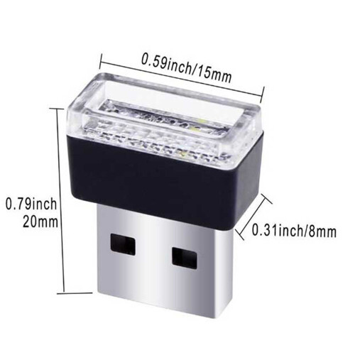 (Green) Hot Mini Wireless USB LED Car Interior Lighting Atmosphere Light Decorative Lamp 2