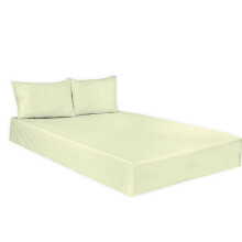 (Cream, Super king) 100% Egyptian Cotton T200 Percale 16inch/40cm Extra Deep Fitted Sheets in Following Sizes and Colours
