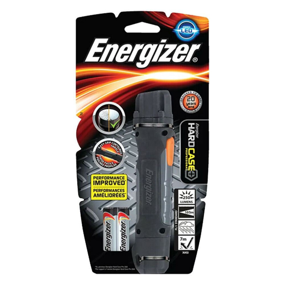 Energizer Black/Grey/Orange Hardcase Professional Hand Flashlight Led Black,Grey,Orange