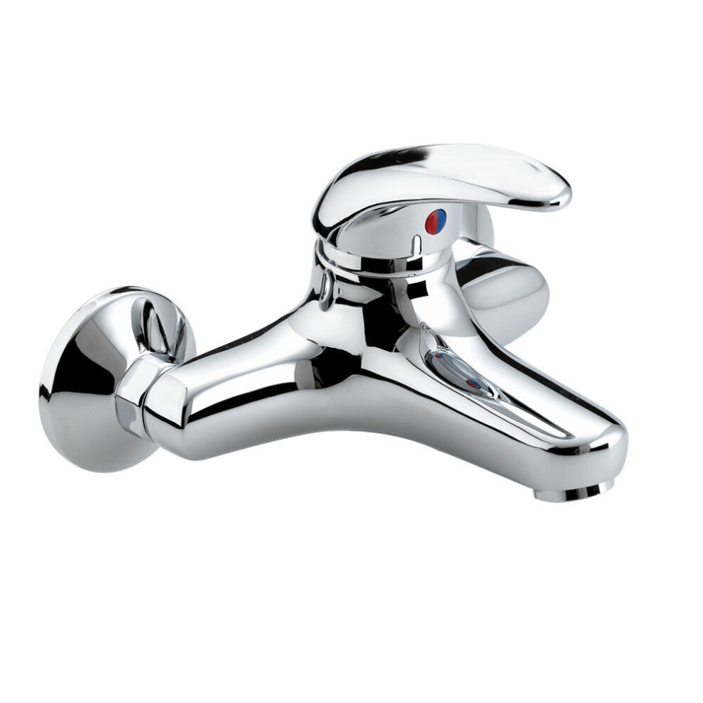 Chrome Wall Mounted Bath Filler Mixer Tap