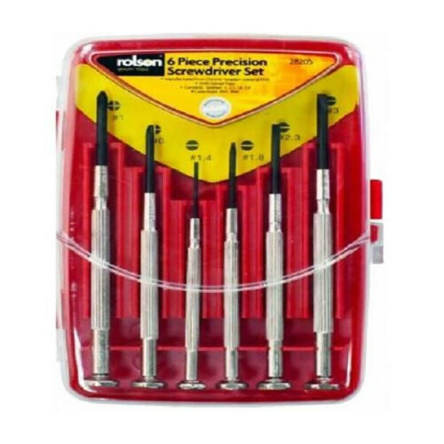Rolson Rolson Precision Screwdriver Set ,Swivel Tops, Slotted & Cross Point 1