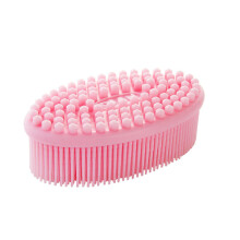 Double-sided Silicone Bath Massage Brush Scalp Massage Brush Baby Shampoo Bath Brush Scrubbers Bathroom Supplies