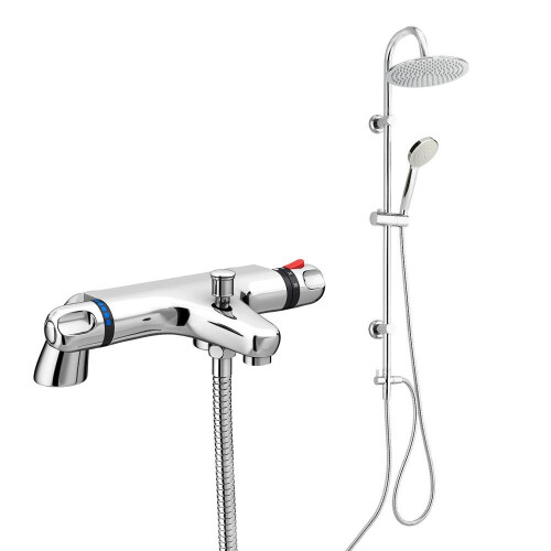 Bathroom  Shower Mixer Tap With Round 3 Way Shower Kit 1