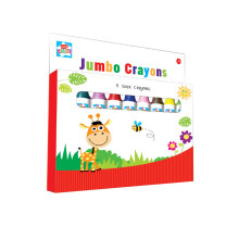 Kids Create Pack 8 Assorted Colour Jumbo Wax Crayons Childrens Arts & Crafts 3+