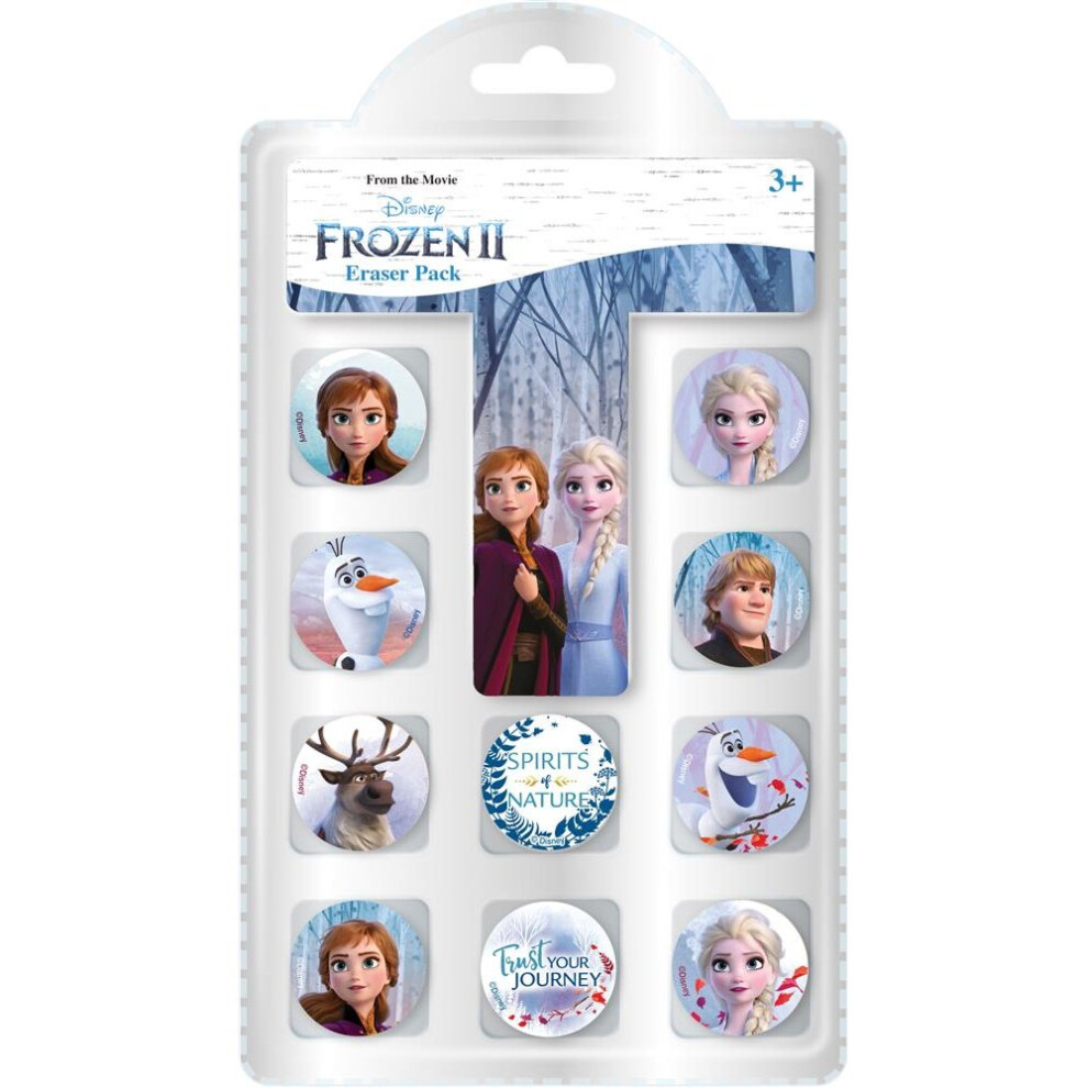 Disney Frozen 2 Childrens Erasers 10 Pack