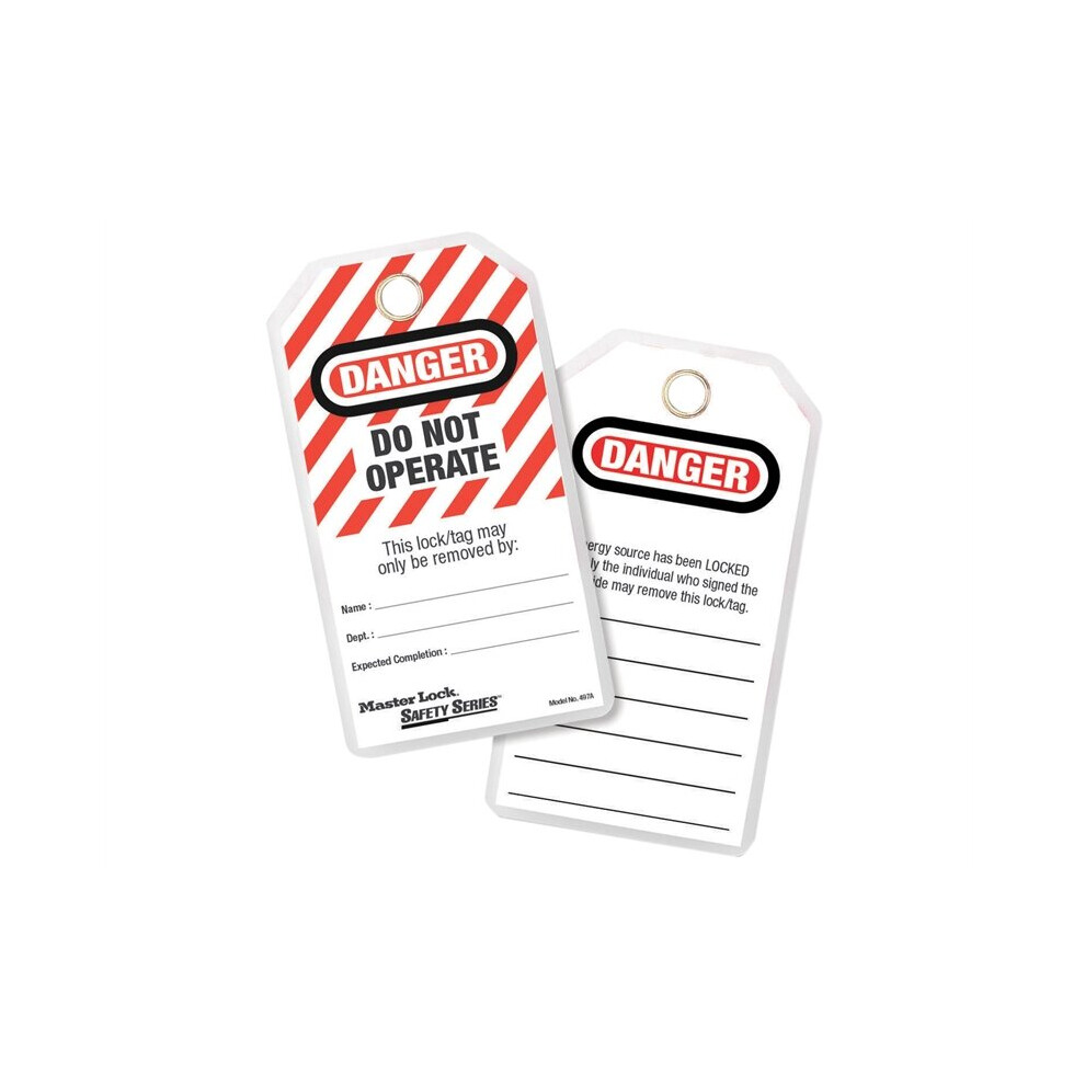 Master Lock Lockout Tags (12) - DANGER DO NOT OPERATE MLK497A