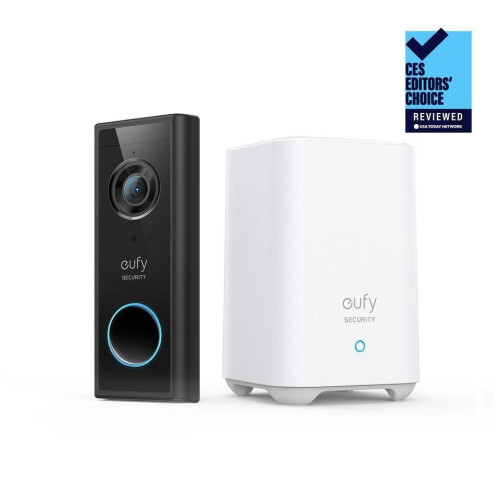 Eufy Connected Video-Intercom 2K EUFY - Ohne Abonnement - Batterie - Weiß